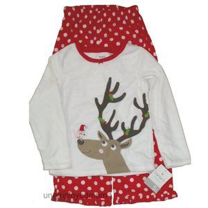 Reindeer Christmas 2 piece Pajamas Girls Holiday
